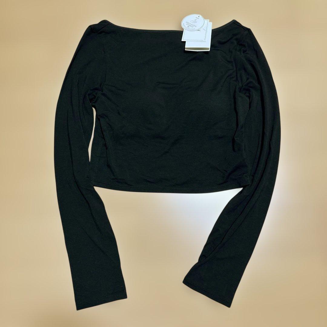 ＜determ＞PIPING OPEN BACK TOP/トップス