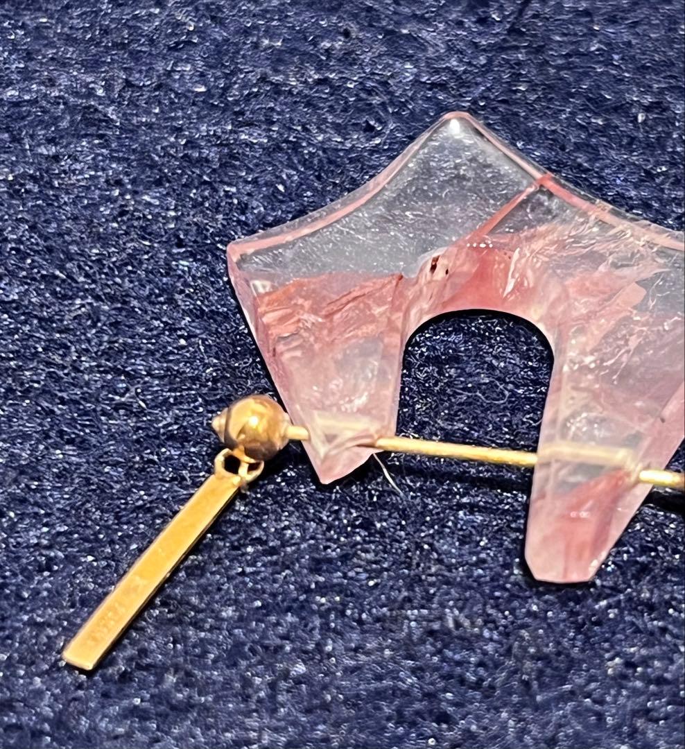 モナカジュエリー　ロックピアス ガーデンクオーツ K18