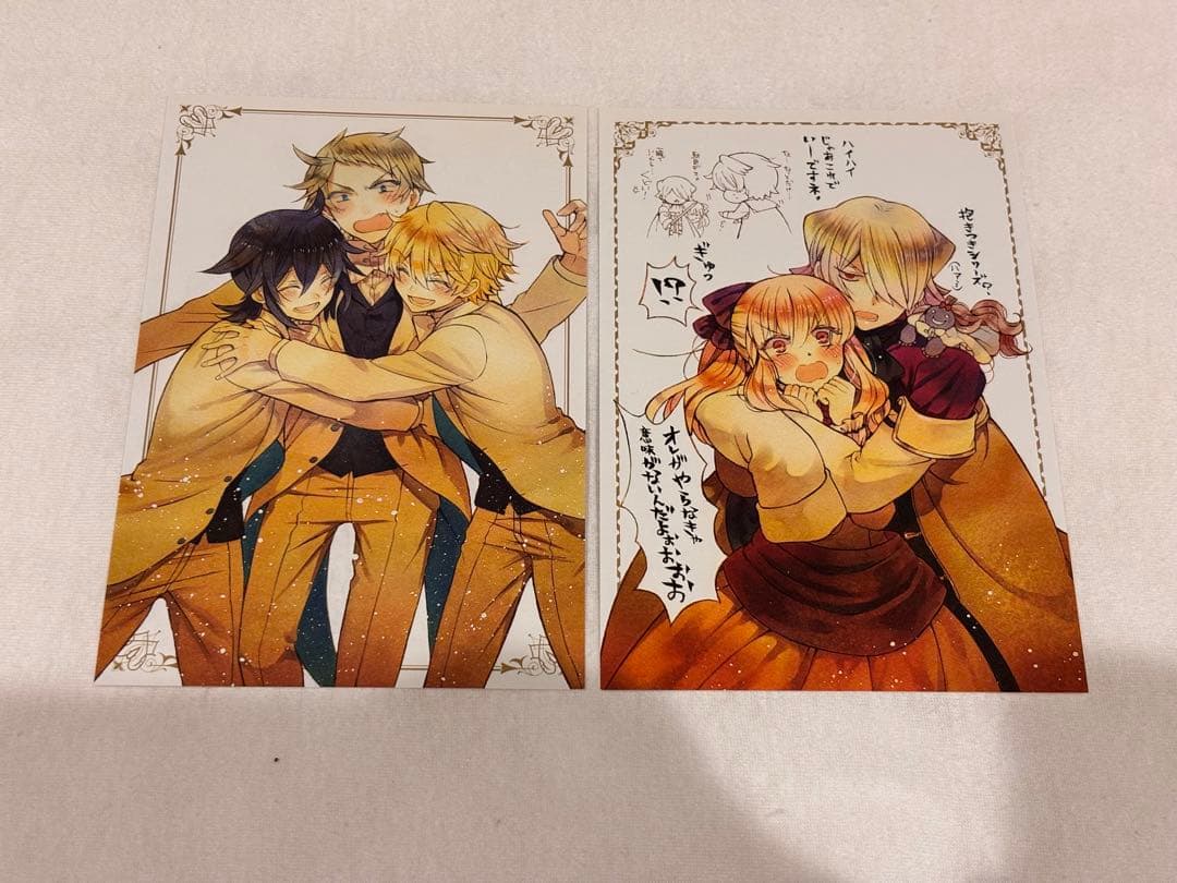 PandoraHearts 抱きつき ポストカード原画展　5点セット