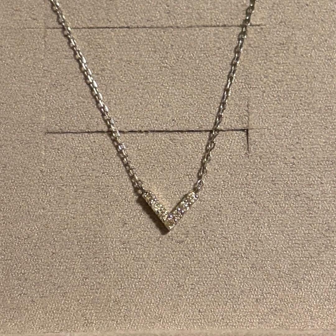 ete レイヤード K10WG ダイヤモンド ネックレス