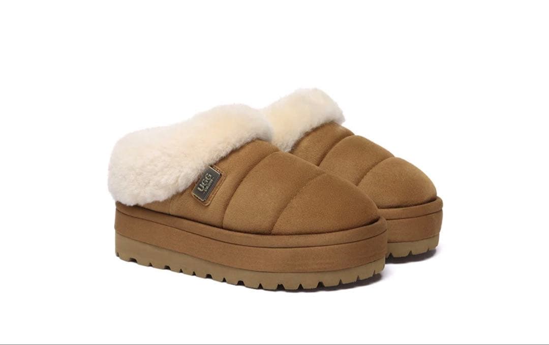 新品　UGG エクスプレス　ムートンブーツ　厚底　EU38