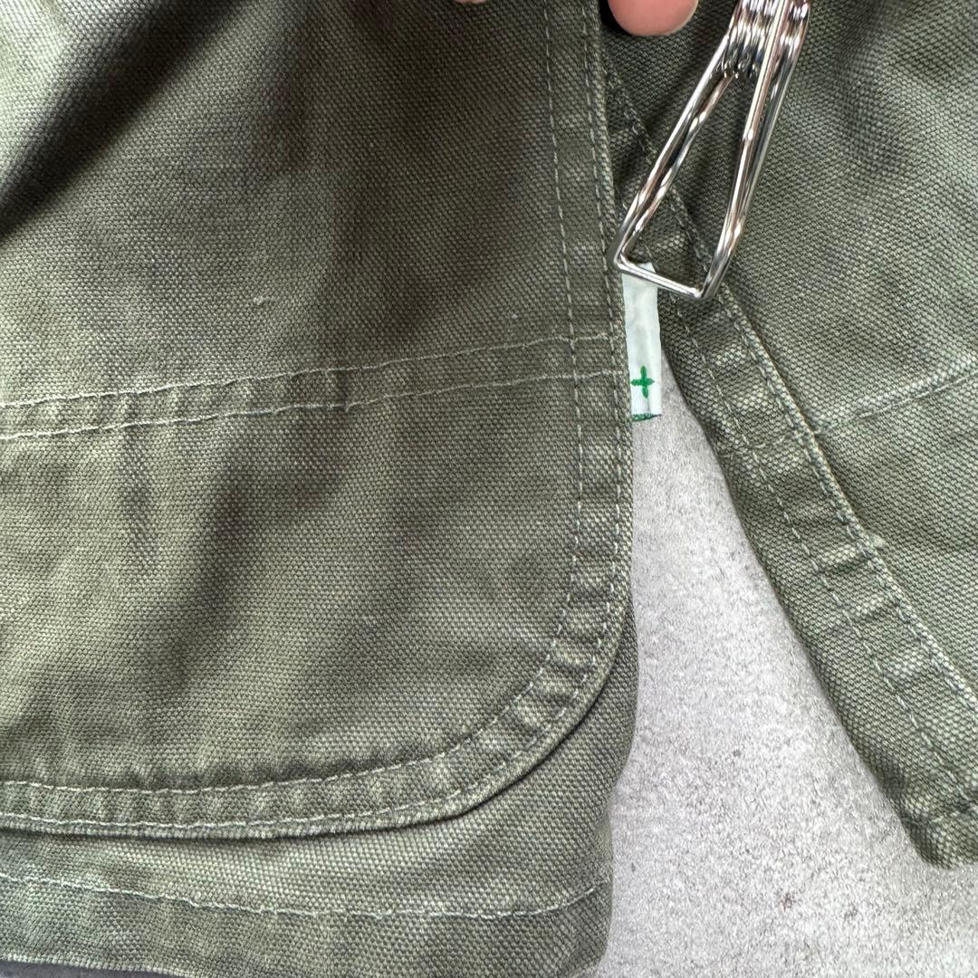 希少 ヘッドポータープラス ダック カバーオール ジャケット カーキ