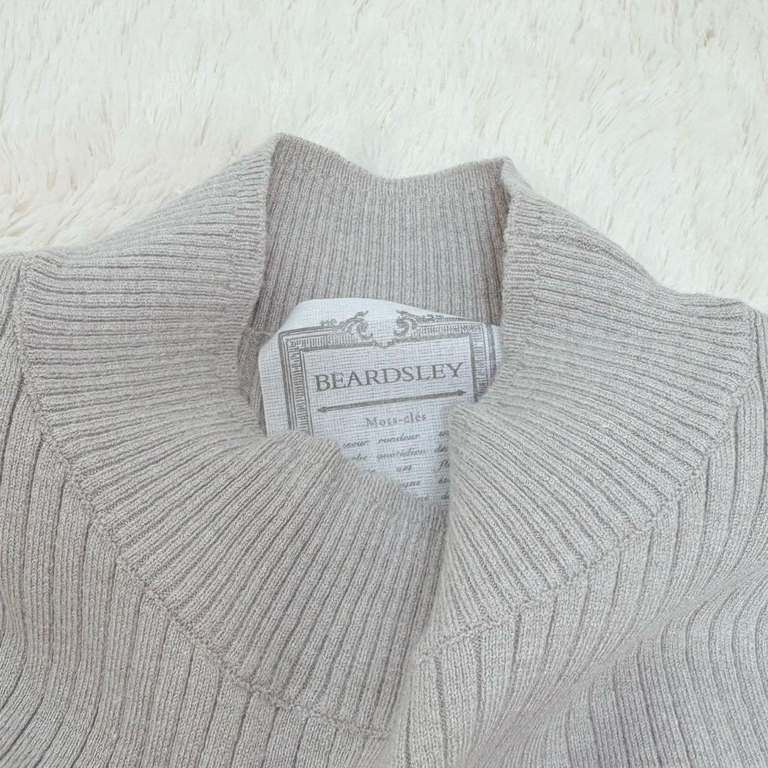 美品✨24SS✨ビアズリー　ニットコンビワンピース カーキ　ロングワンピース