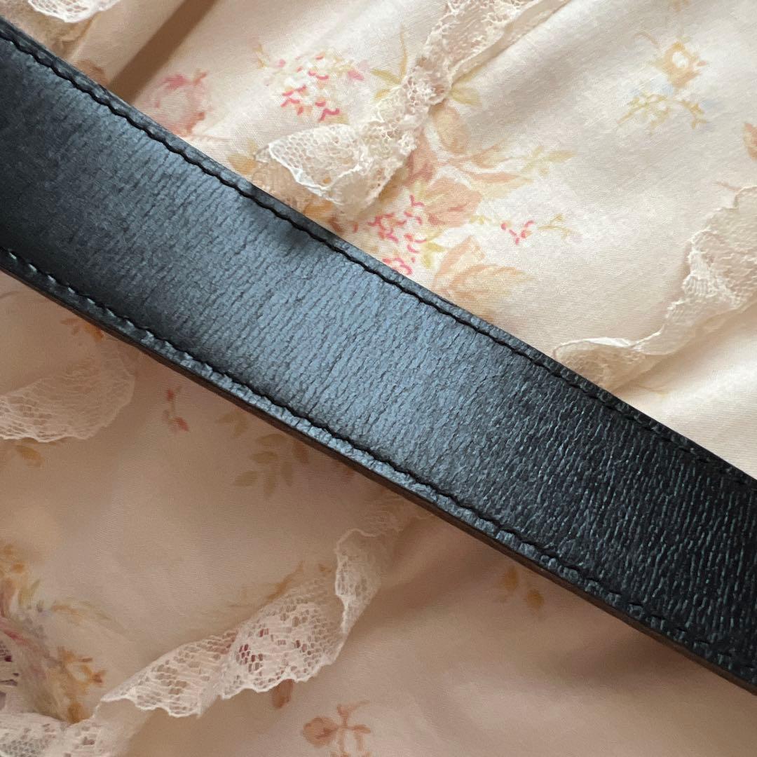 HERMES 黒レザーベルト H字型バックル♡ 70センチ