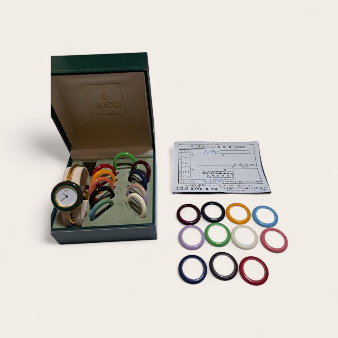 GUCCI クォーツ時計 カラーバンド付き