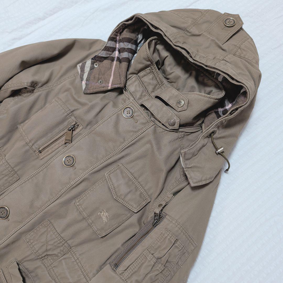 バーバリーブルーレーベル モッズコート ミリタリージャケット 38