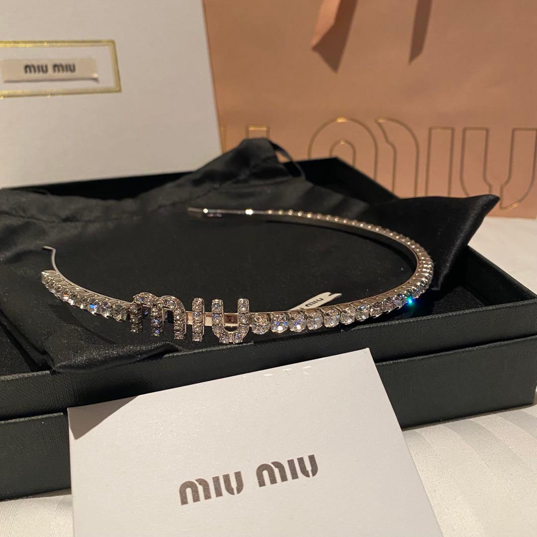 MIU MIU クリスタルカチューシャ　定価11万円