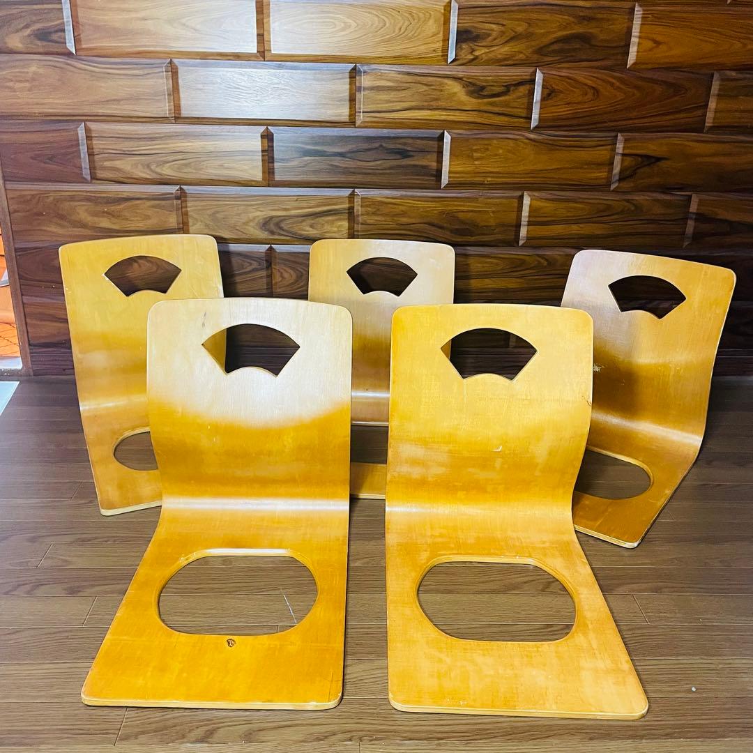 石橋✨️木製座椅子　曲げ座椅子　和座椅子 ナチュラル 　旅館座椅子