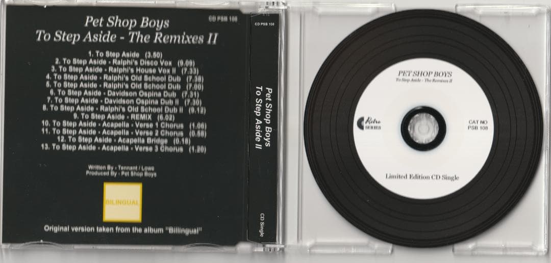 Pet Shop Boys 　To Step Aside　13ヴァージョン CD