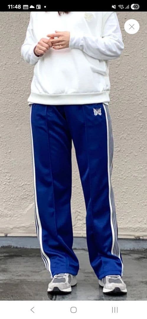 ブックNeedles トラックパンツ Poly smooth-