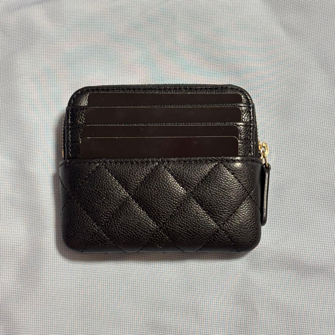 美品 CHANEL ジップパース マトラッセ タイムレスクラシック