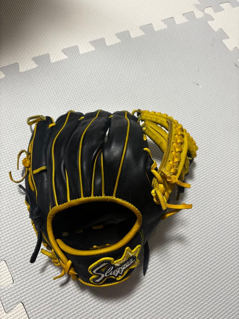 スラッガー L753-SW 軟式グローブ 黒/黄