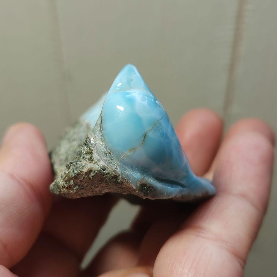 週末限定価格 ラリマー 原石 イルカ彫刻 置物