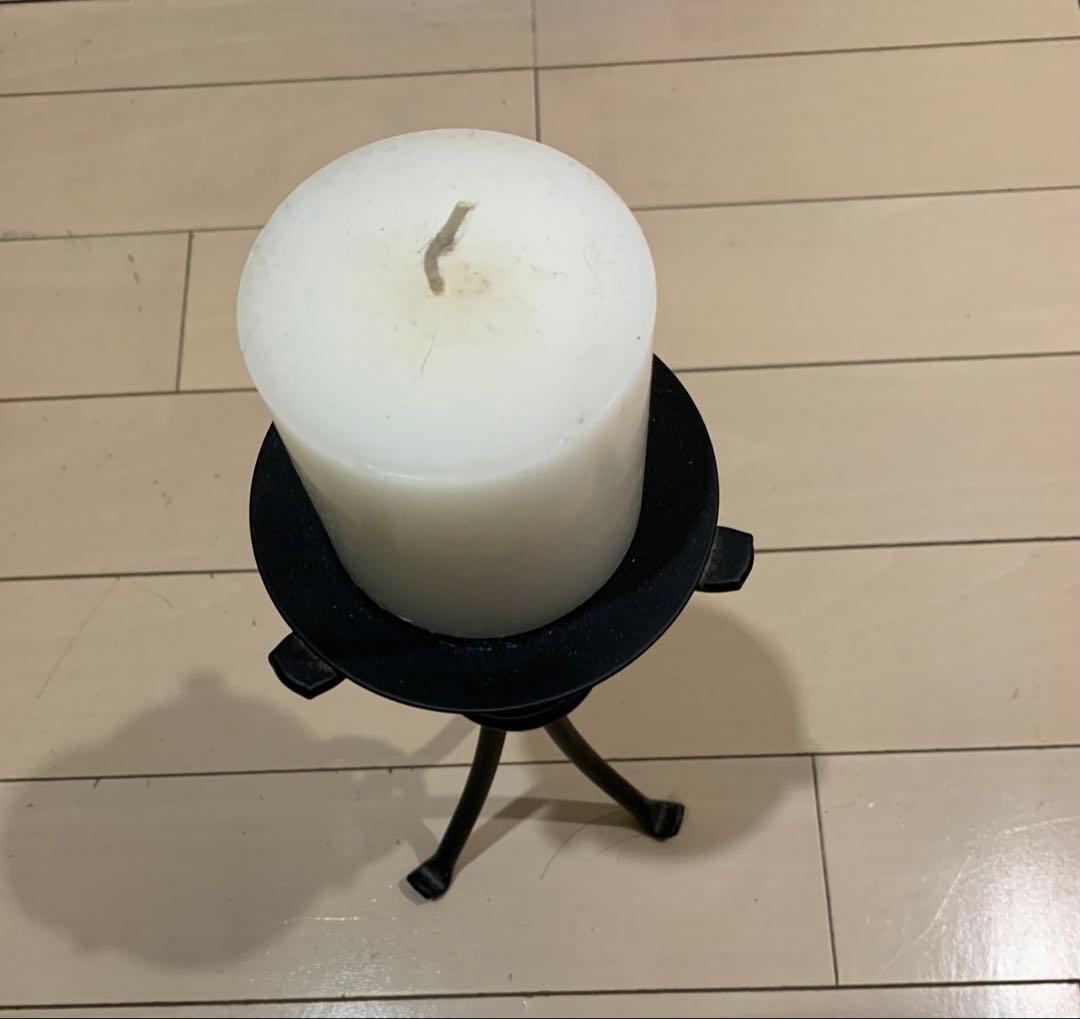 カメヤマローソク　金属製キャンドルスタンド3点セット