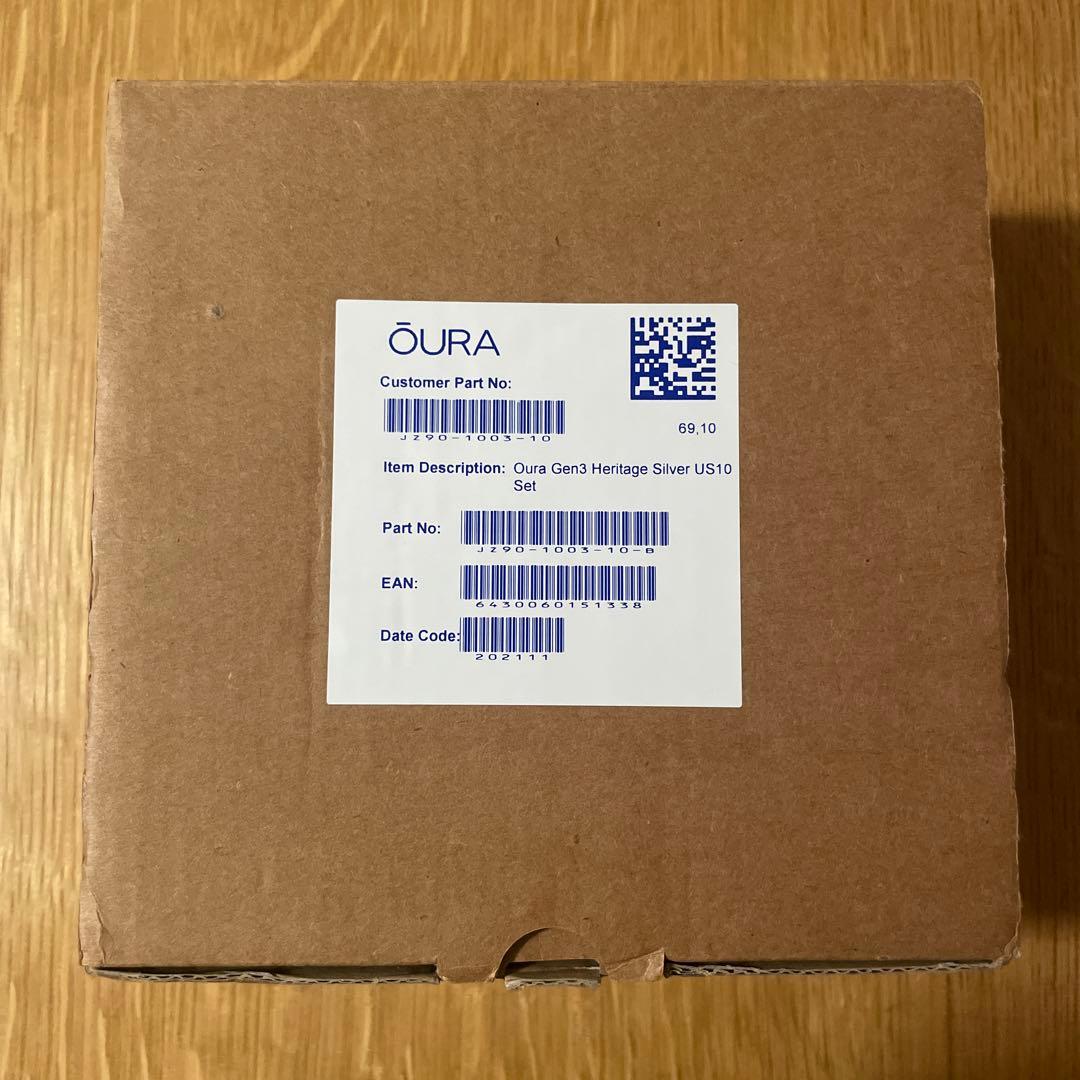 健康アクセサリー Oura Ring Gen3 heritage silver us10