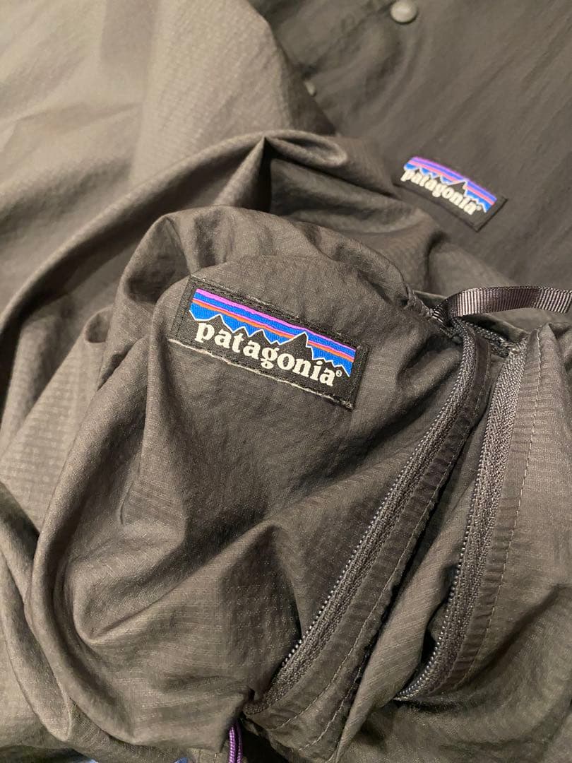 レア 廃盤XXL パタゴニア フーディニスナップt 黒 灰 ナイロン