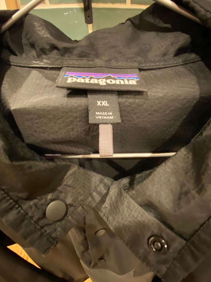 レア 廃盤XXL パタゴニア フーディニスナップt 黒 灰 ナイロン