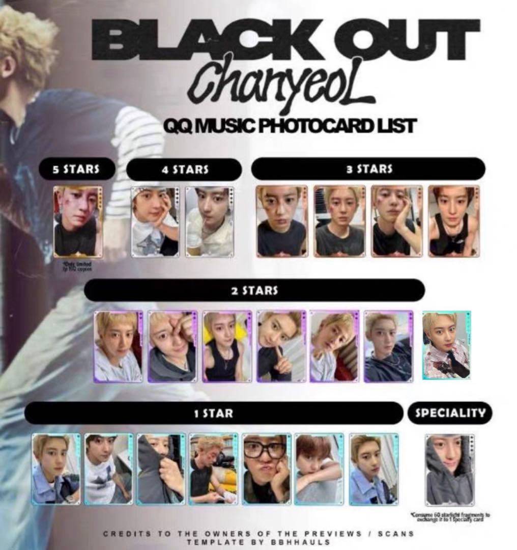 EXO チャニョル  QQ Music 中華 中国 starlight 星5