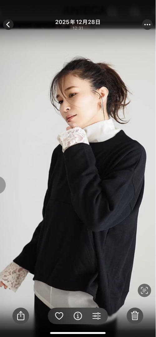 ANIECA ハイネックシアートップス未使用