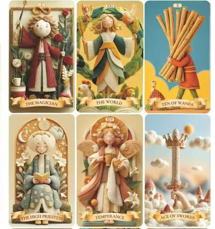 【正規品タロットカード】可愛い粘土細工で世界観を表現✨クレイアートタロット