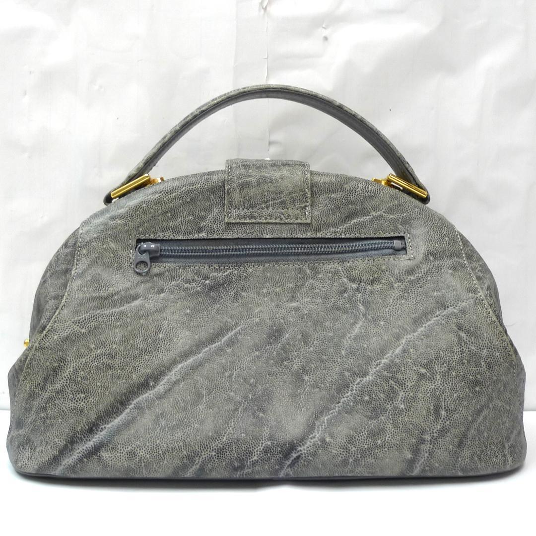 Eagle　ハンドバッグ　ダレス型　象革　エレファント　JRAタグ　小銭入れ