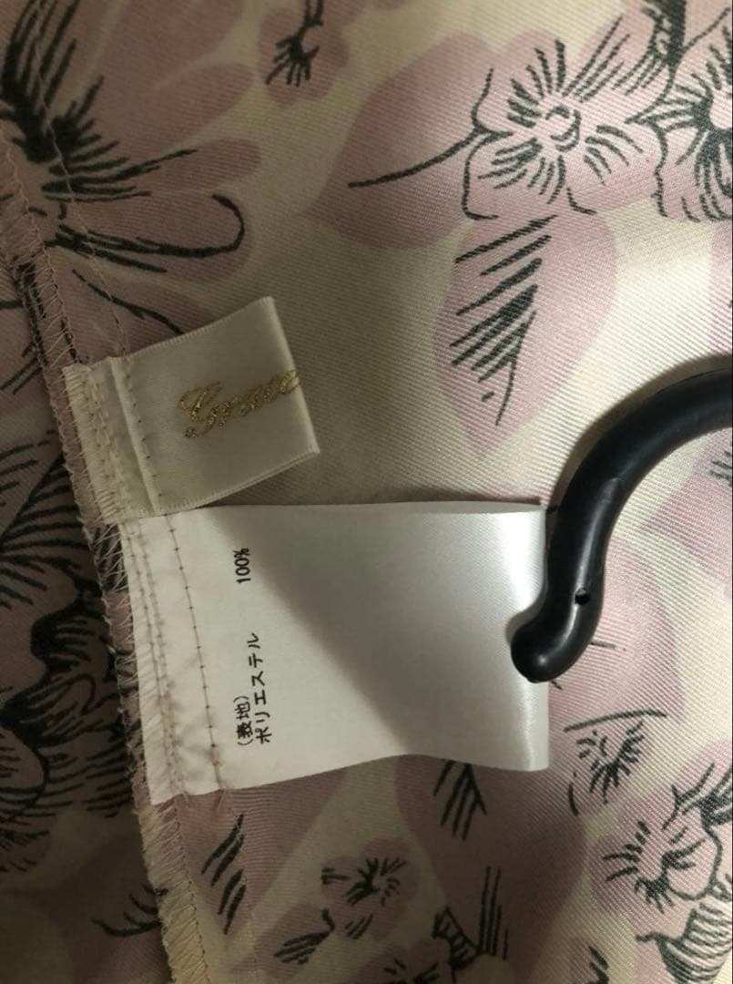 ラインフラワープリントワンピース グレースコンチネンタル ピンク