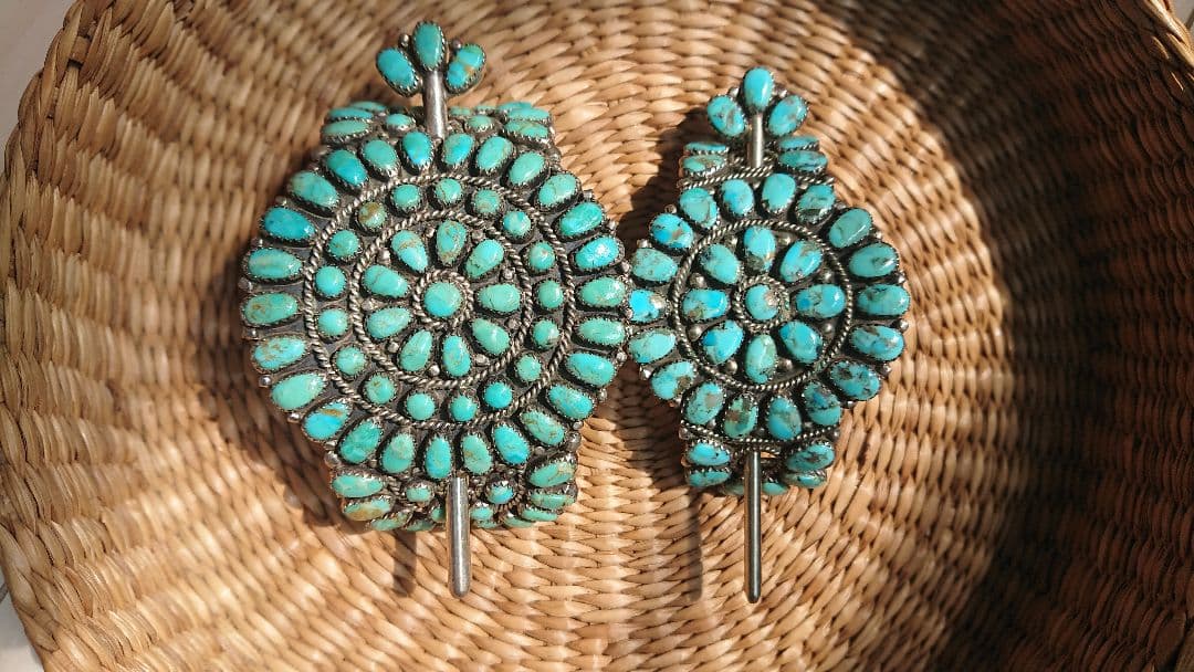 ターコイズクラスター ヘアアクセサリー