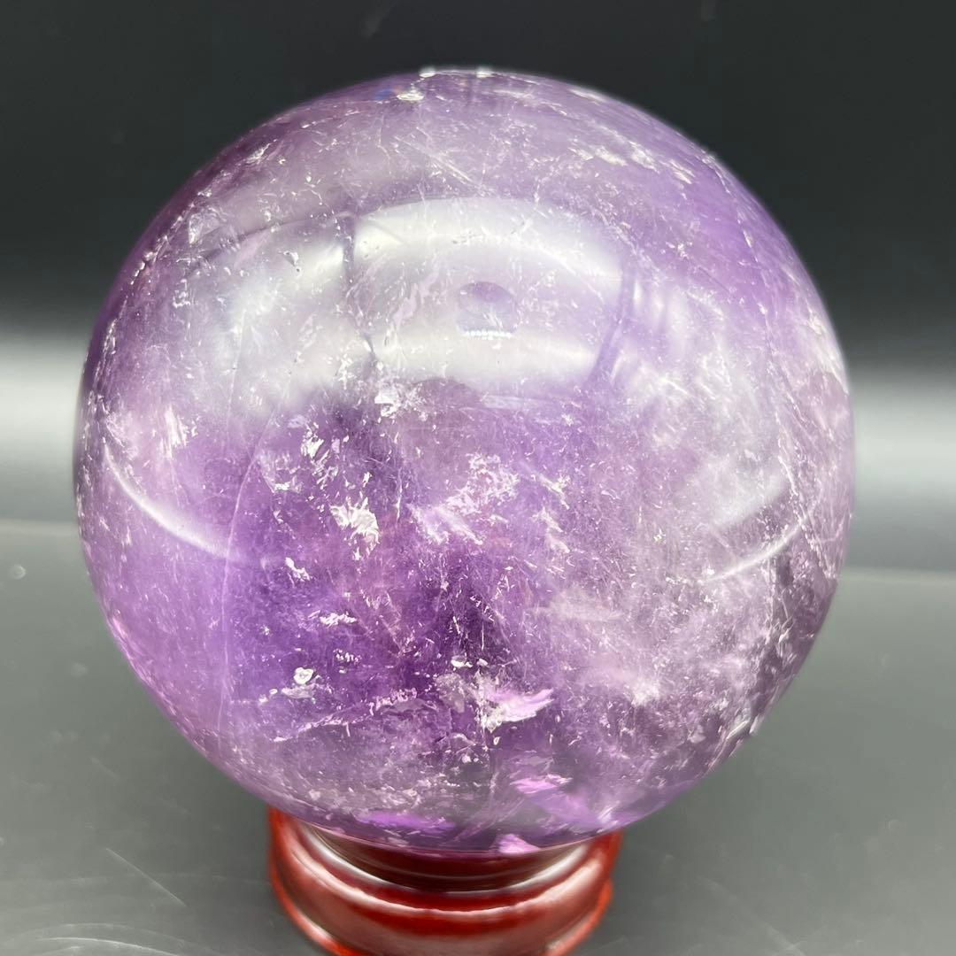 ✮美宝珠✮偉大なる迫力✮超美濃紫水晶✮レインボー アメジスト 丸玉 天然石 原石