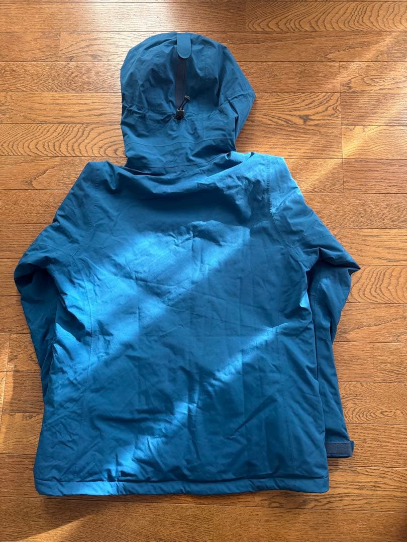 モンベル パウダーステップ パーカ Women's M ブルーグリーン