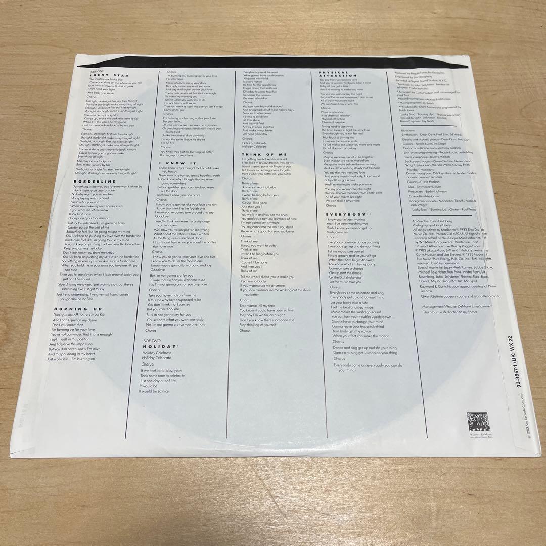 MADONNA the first album レコード