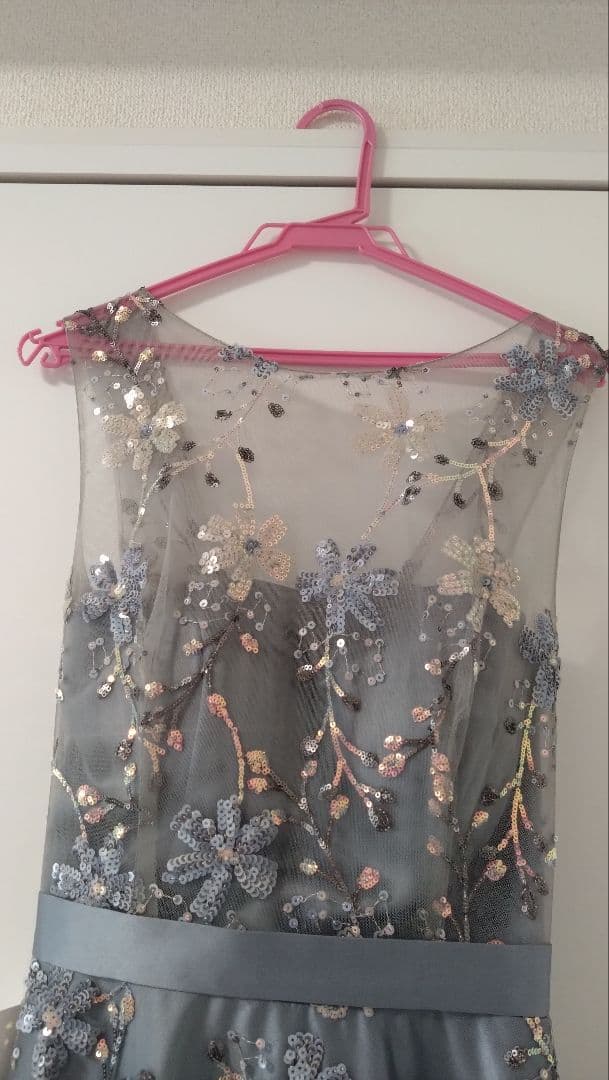 ドレスルームアミ ドレス　ブルーグレー＊スパンコール＊演奏会など