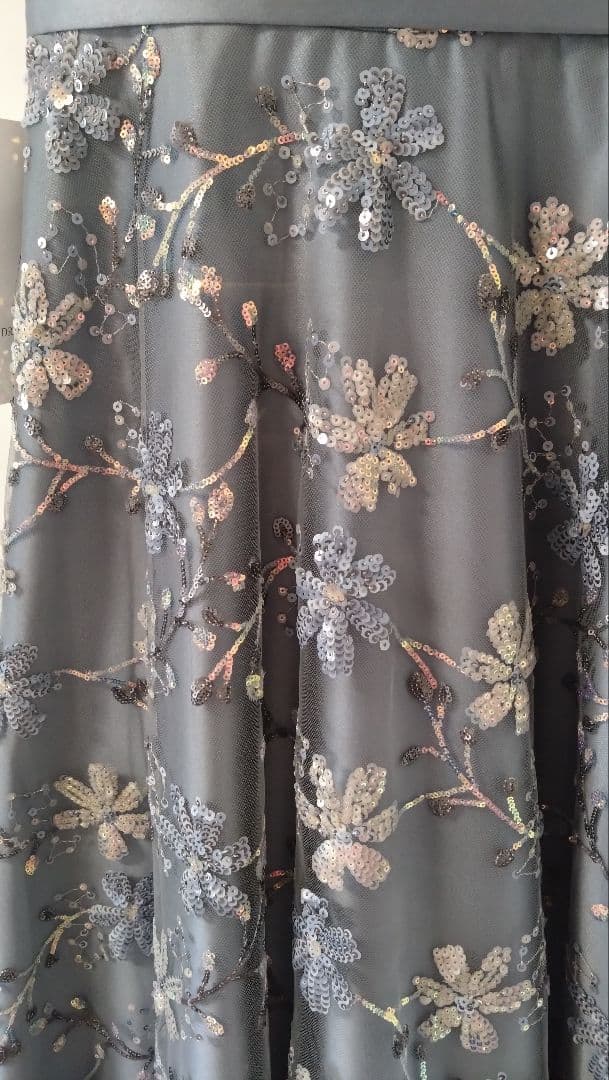 ドレスルームアミ ドレス　ブルーグレー＊スパンコール＊演奏会など