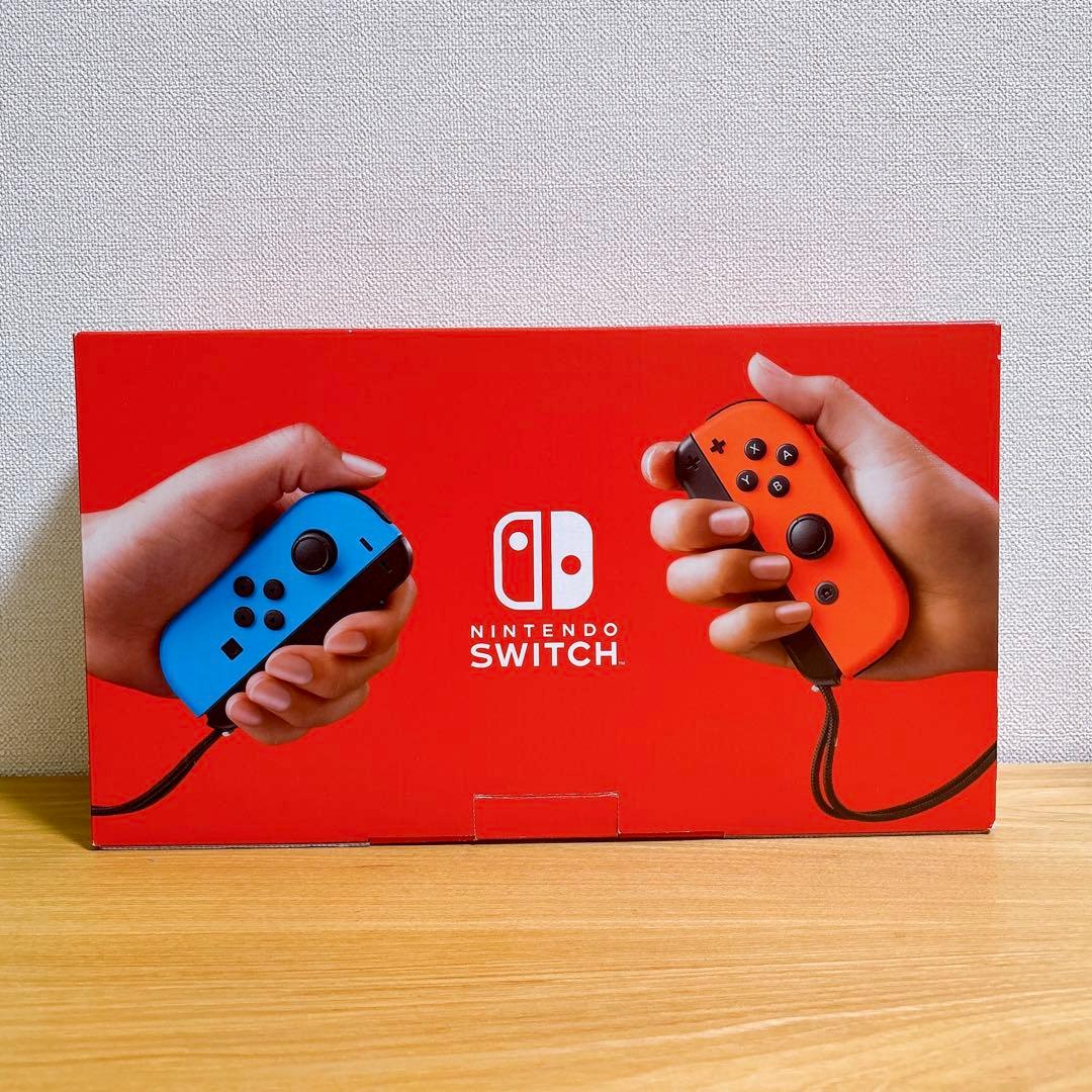 【美品】 バッテリー強化型 Nintendo Switch 本体 赤青