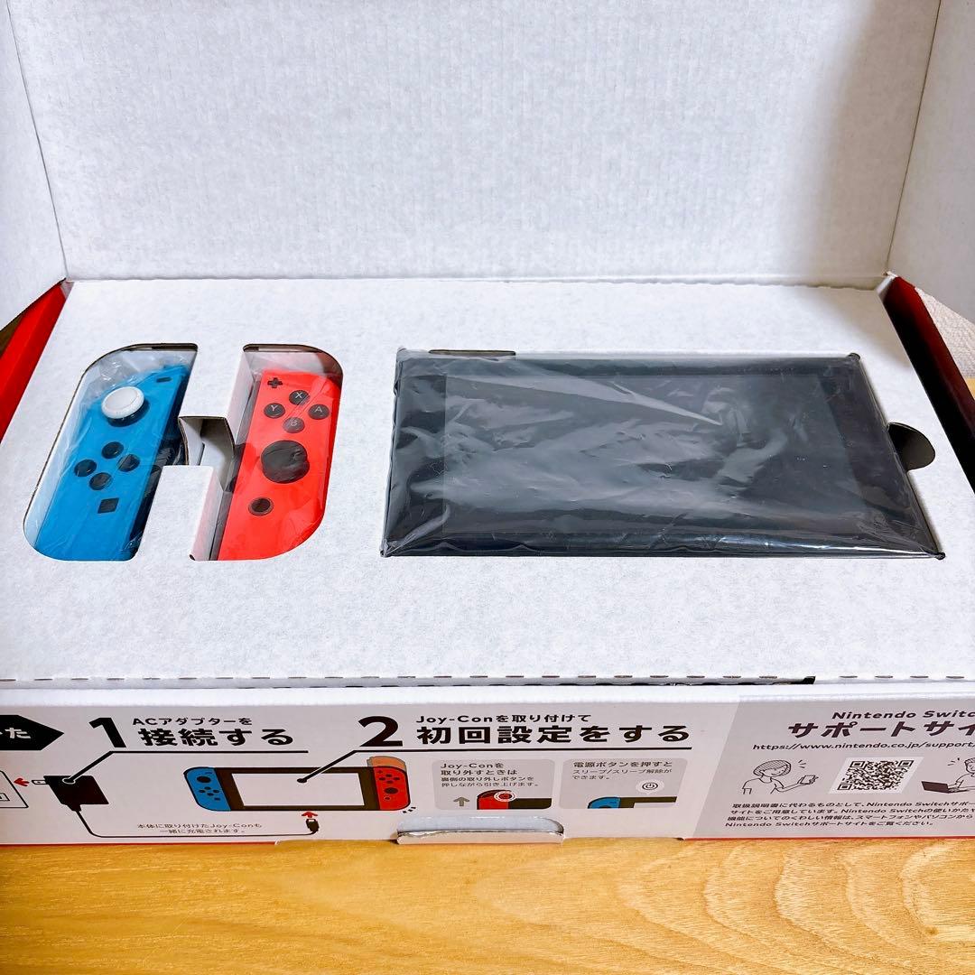 【美品】 バッテリー強化型 Nintendo Switch 本体 赤青