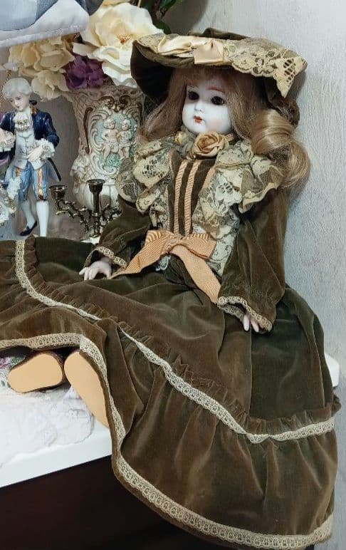 H68【ビスクドール】約60cm カマー&ラインハルト　CD103　スリープアイ