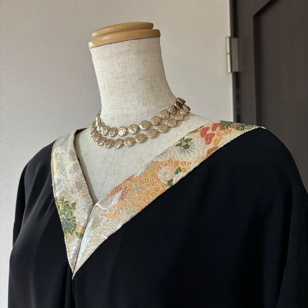 彩　着物リメイク♪華やかな和風アオザイ❣️花柄