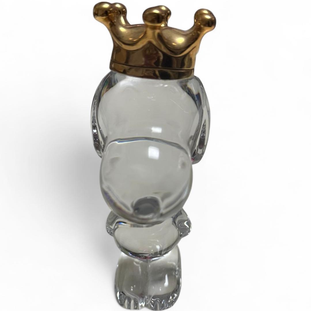Baccarat ×Snoopy バカラ　スヌーピー王冠　クリスタル　置物