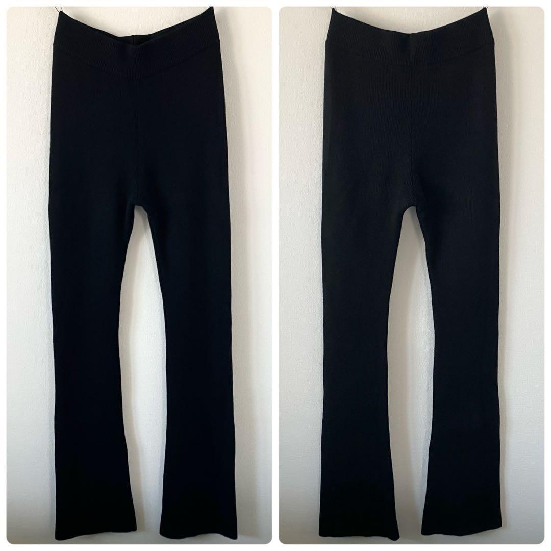 EVERYDAY I LIKE 19AW ウールカシミヤニットパンツ 38 黒