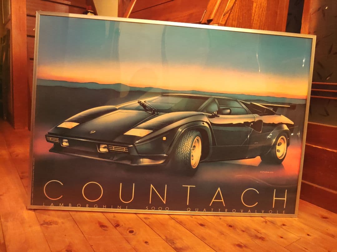 激レア　ランボルギーニ　カウンタック　ポスター　額　スーパーカー　レトロ　希少