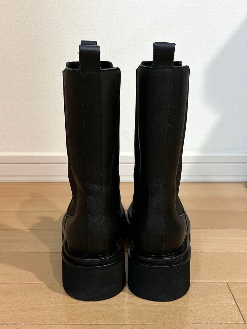 UNITED ARROWS ハーフサイドゴアブーツ 36 黒 美品 レザー