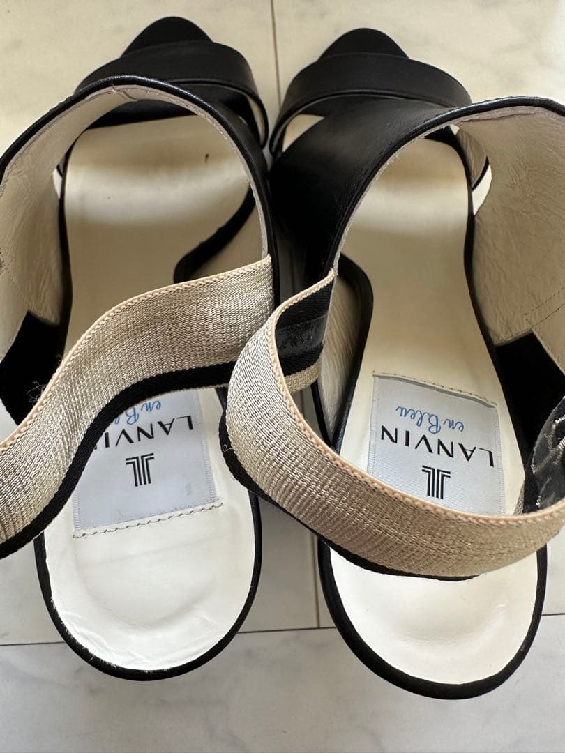 LANVIN ハイヒールサンダル ブラック