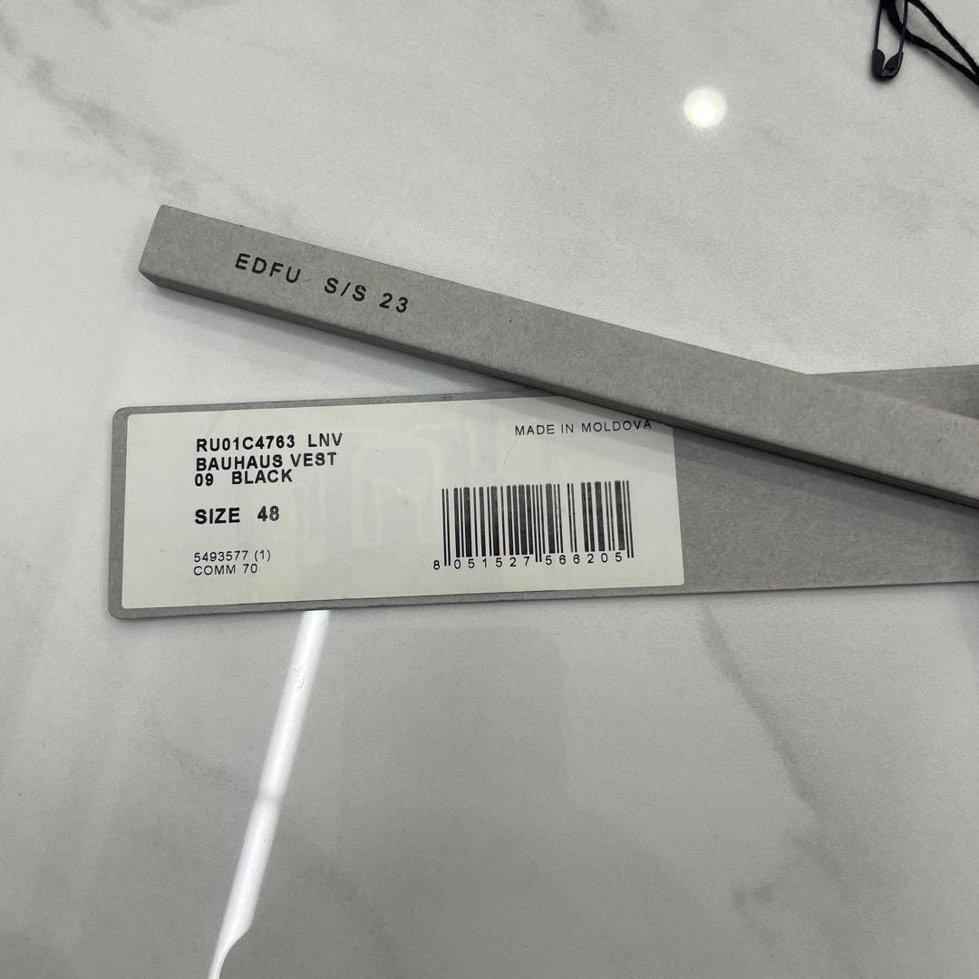 Rick Owens革製ノースリーブベスト 黒