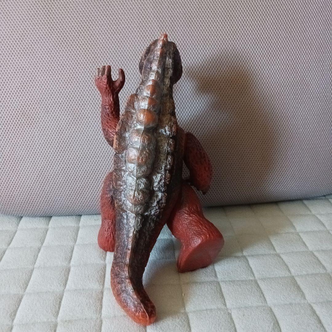 昭和 当時物 ゴジラ フィギュア 約33cm 茶色 手足可動 無刻印 記名あり
