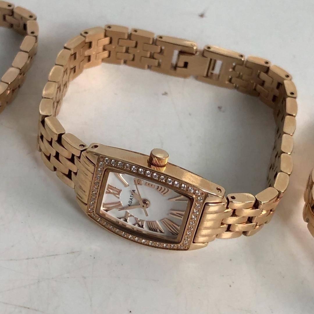 AGATHA PARIS アガタ レディース腕時計 3本セット ローズゴールド