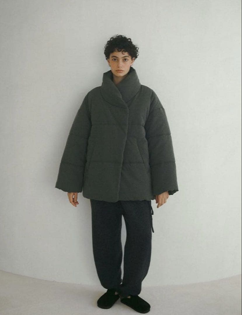 ム*ン様 ETRE TOKYO ストールカラーパディングコート アウター 完全