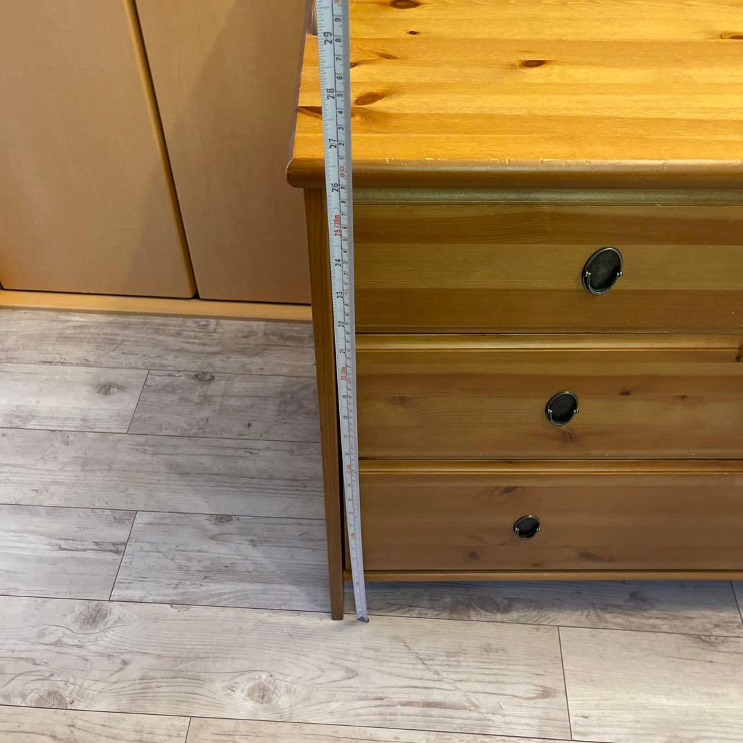 木製シンプルチェスト 4段　北欧家具　天然木