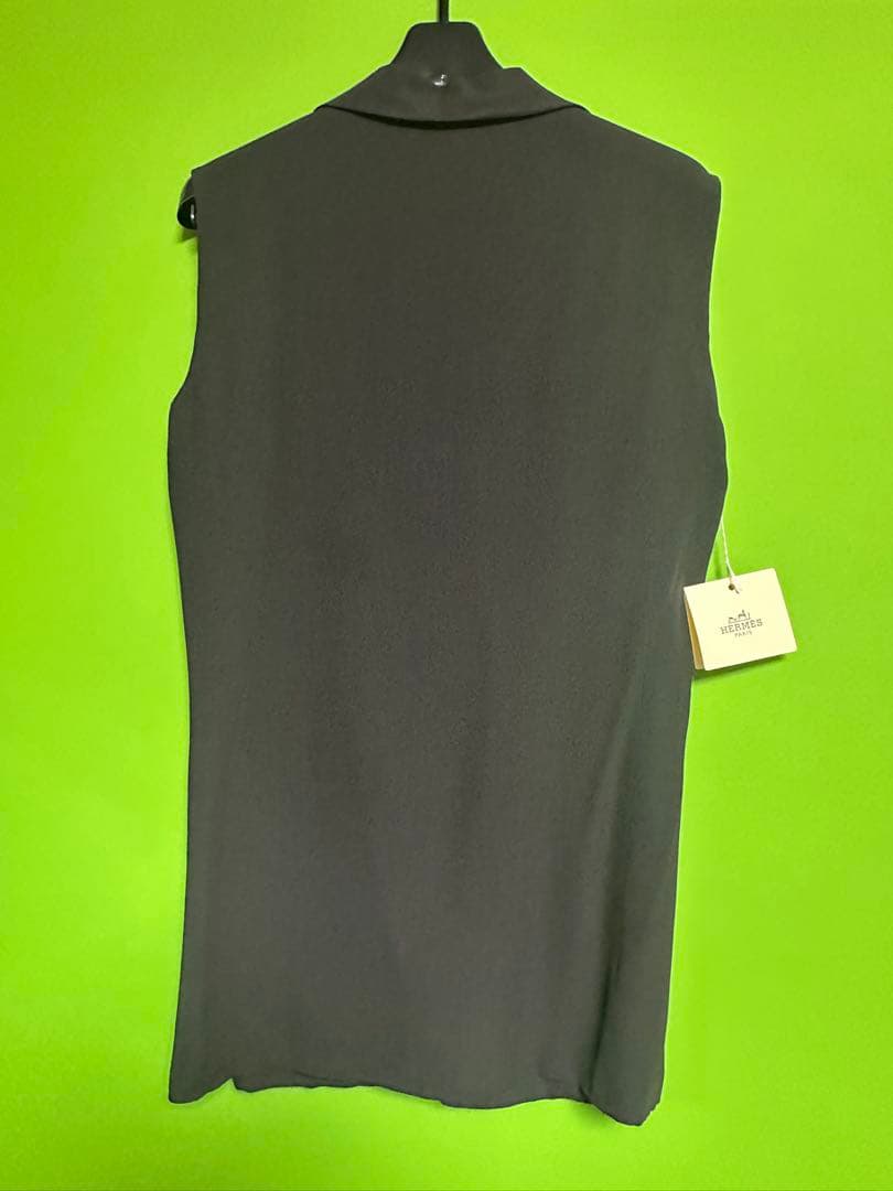 【タグ付新品】HERMÈS シルクツイル チュニックベスト 34 仏製
