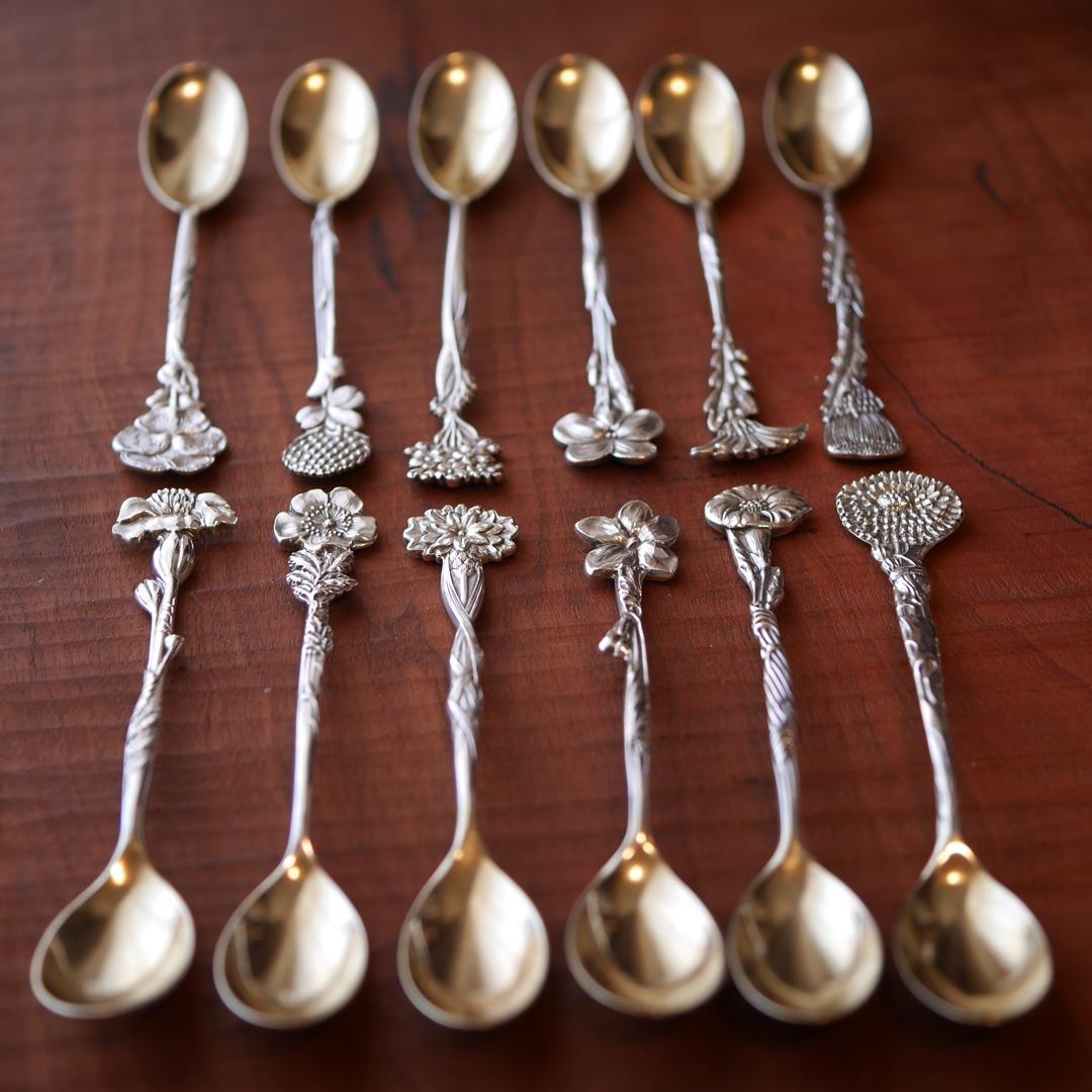 ◆TIFFANY◆アンティーク◆デミタススプーン◆12本セット◆