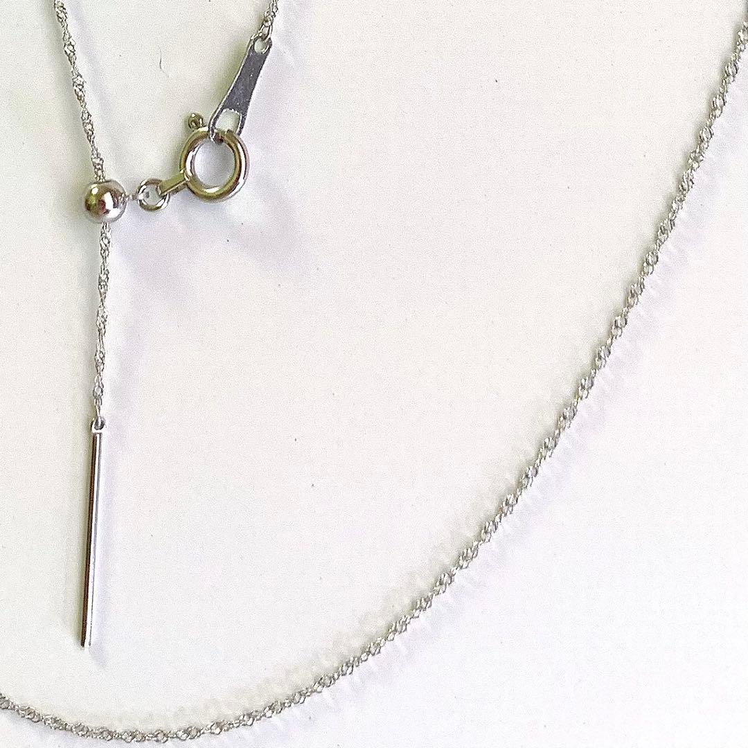 未使用☆Pt950 スクリューチェーンネックレス 日本製 プラチナ 白金 白銀色