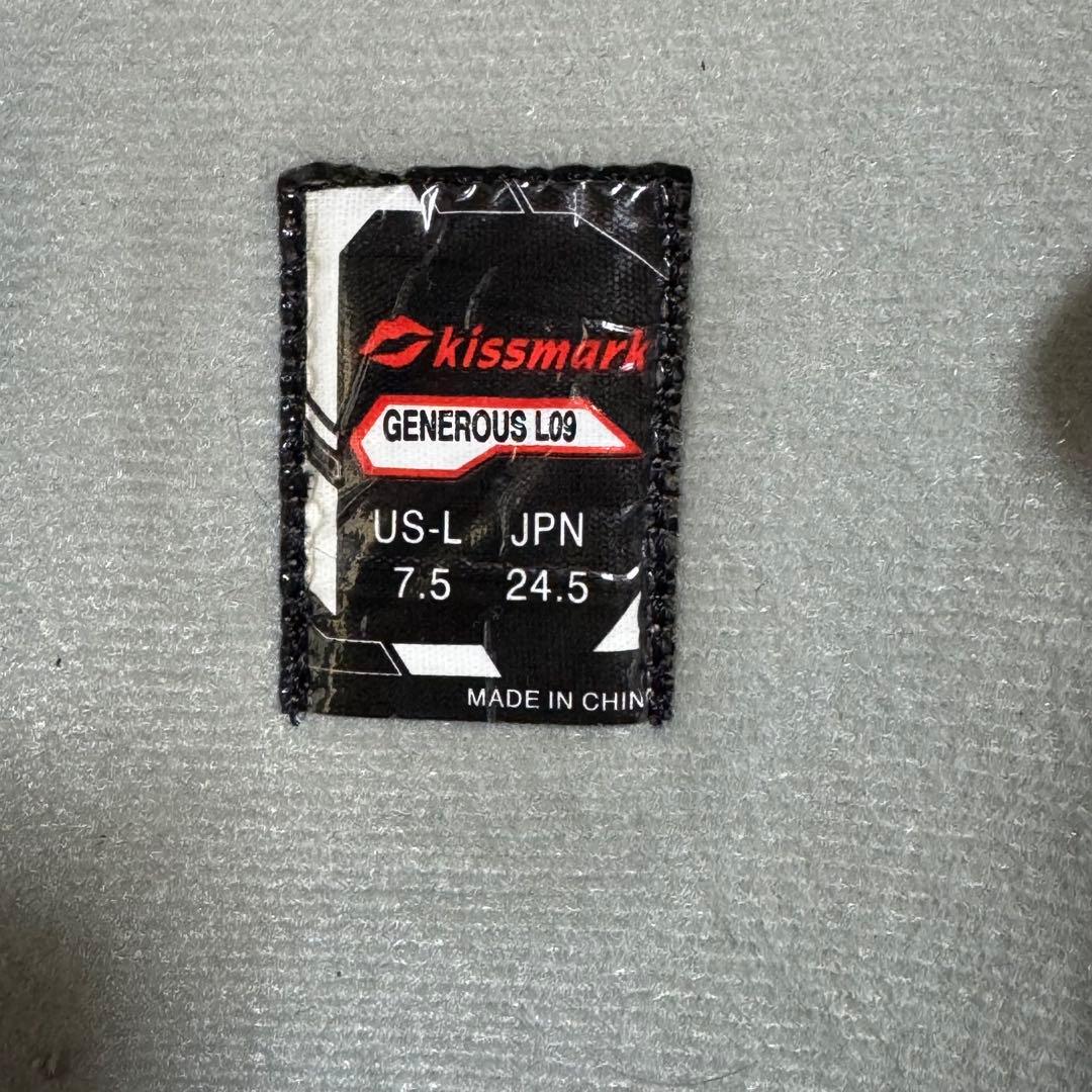 美品24.5cm スノーボードブーツキスマーク白色ホワイトレディース女性初心者